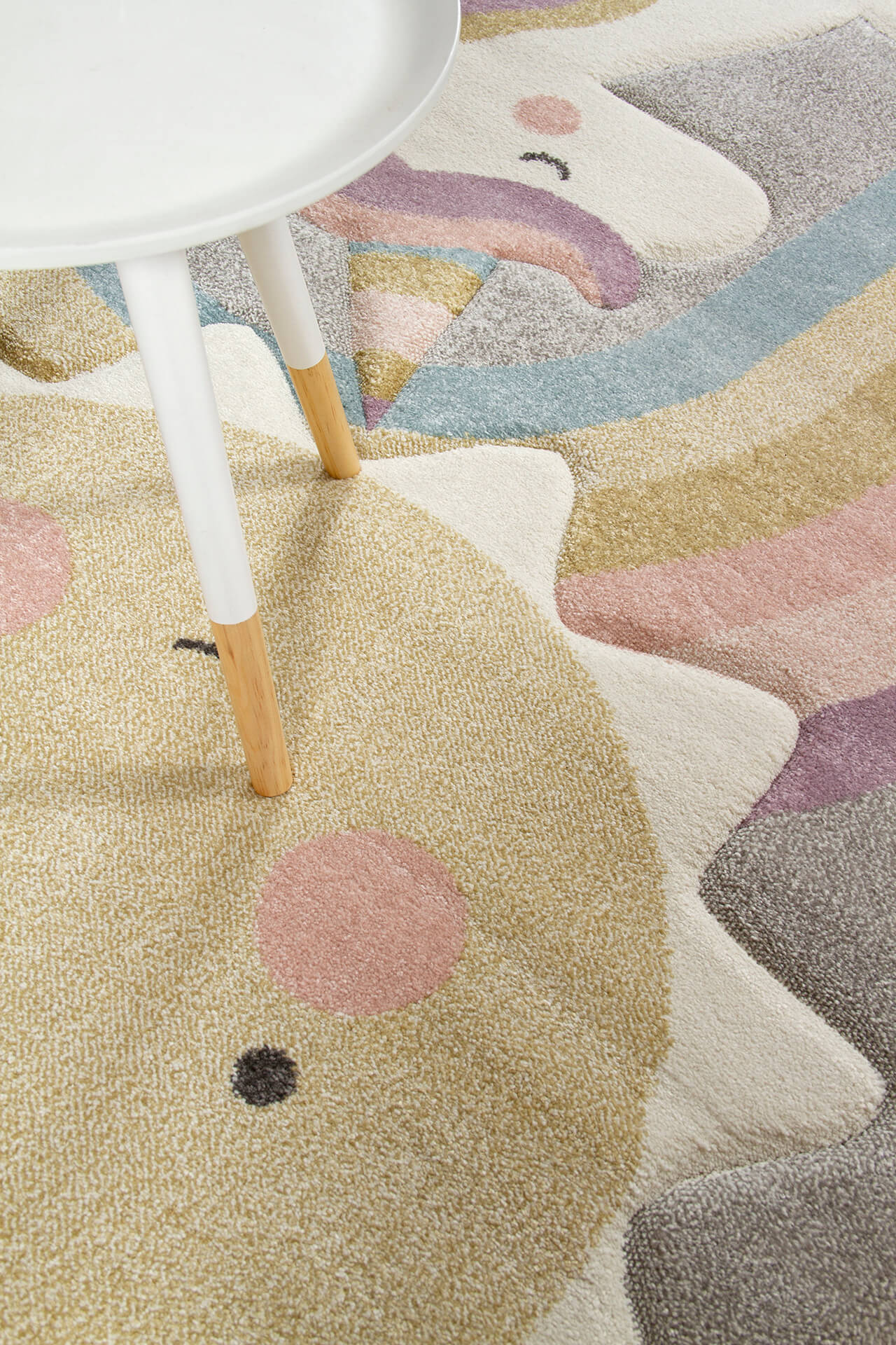 Tappeto per Bambini con Unicorno - Grigio Rosa Multicolore - Tappeto sicuro e certificato. - Image 7