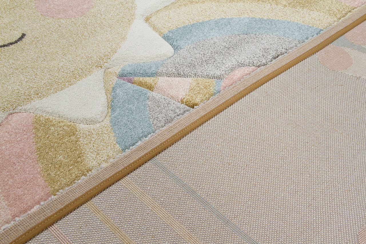 Tappeto per Bambini con Unicorno - Grigio Rosa Multicolore - Tappeto sicuro e certificato. - Image 8