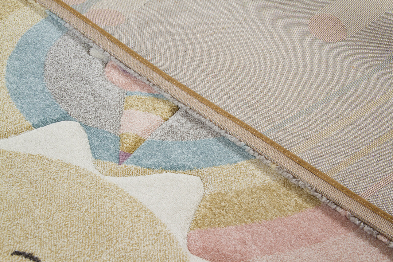 Tappeto per Bambini con Unicorno - Grigio Rosa Multicolore - Tappeto sicuro e certificato. - Image 9