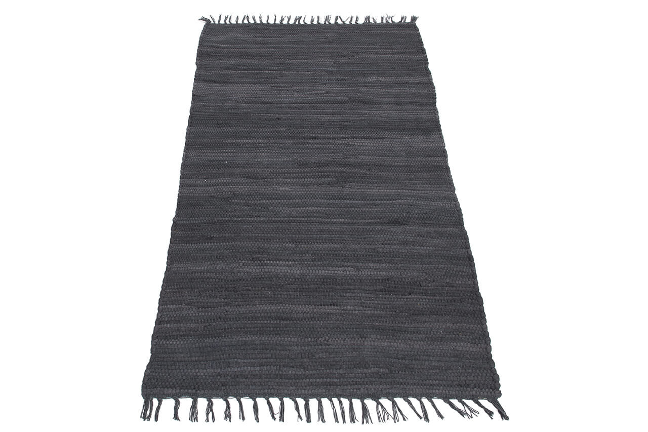 Tappeto Abano Grigio Scuro in Cotone - Lavabile in Lavatrice - Ideale per Bagno o Cucina - Image 2
