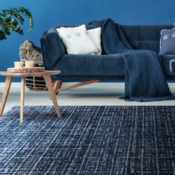 Alternative view of Tappeto Blu Moderno 190x133 cm DENVER – Tappeto di Design, Morbido e Resistente