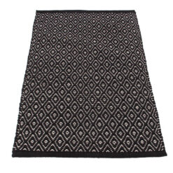 Alternative view of Tappeto RILIEVO Nero per Bagno e Cucina - 100% Cotone. Realizzato a mano