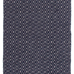 Tappeto multiuso RILIEVO Navy Blu in cotone - fatto a mano
