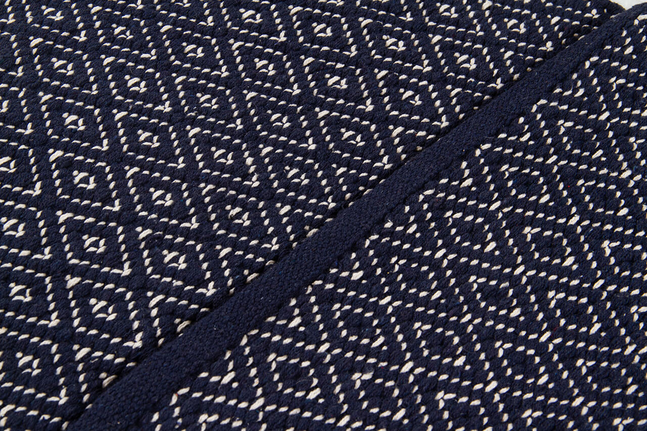 Tappeto multiuso RILIEVO Navy Blu in cotone - fatto a mano - Image 6