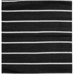 Tappeto in Cotone Nero Lavabile in Lavatrice - RIVIERA Black - Ideale per Bagno e Cucina