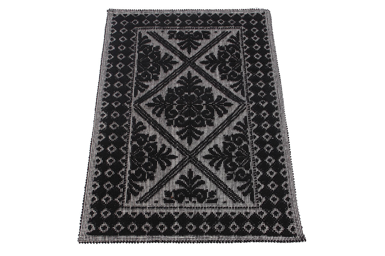 Tappeto Nero in Cotone Lavabile in Lavatrice - Alghero - Made in Italy | Ideale per Cucina e Bagno - Image 2