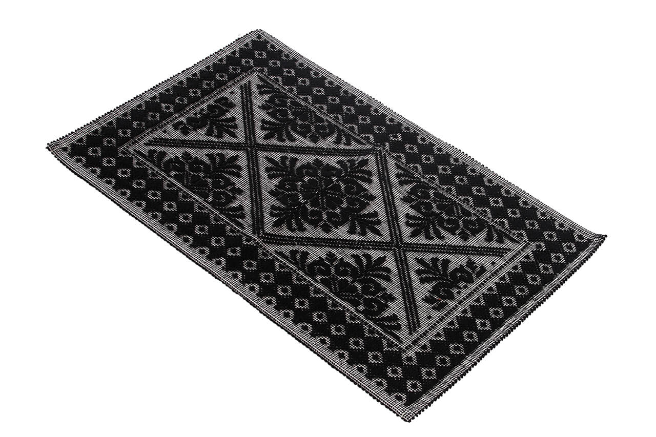 Tappeto Nero in Cotone Lavabile in Lavatrice - Alghero - Made in Italy | Ideale per Cucina e Bagno - Image 3