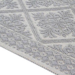 Alternative view of Tappeto Argento in Cotone Lavabile in Lavatrice - Alghero - Made in Italy | Ideale per Cucina e Bagno