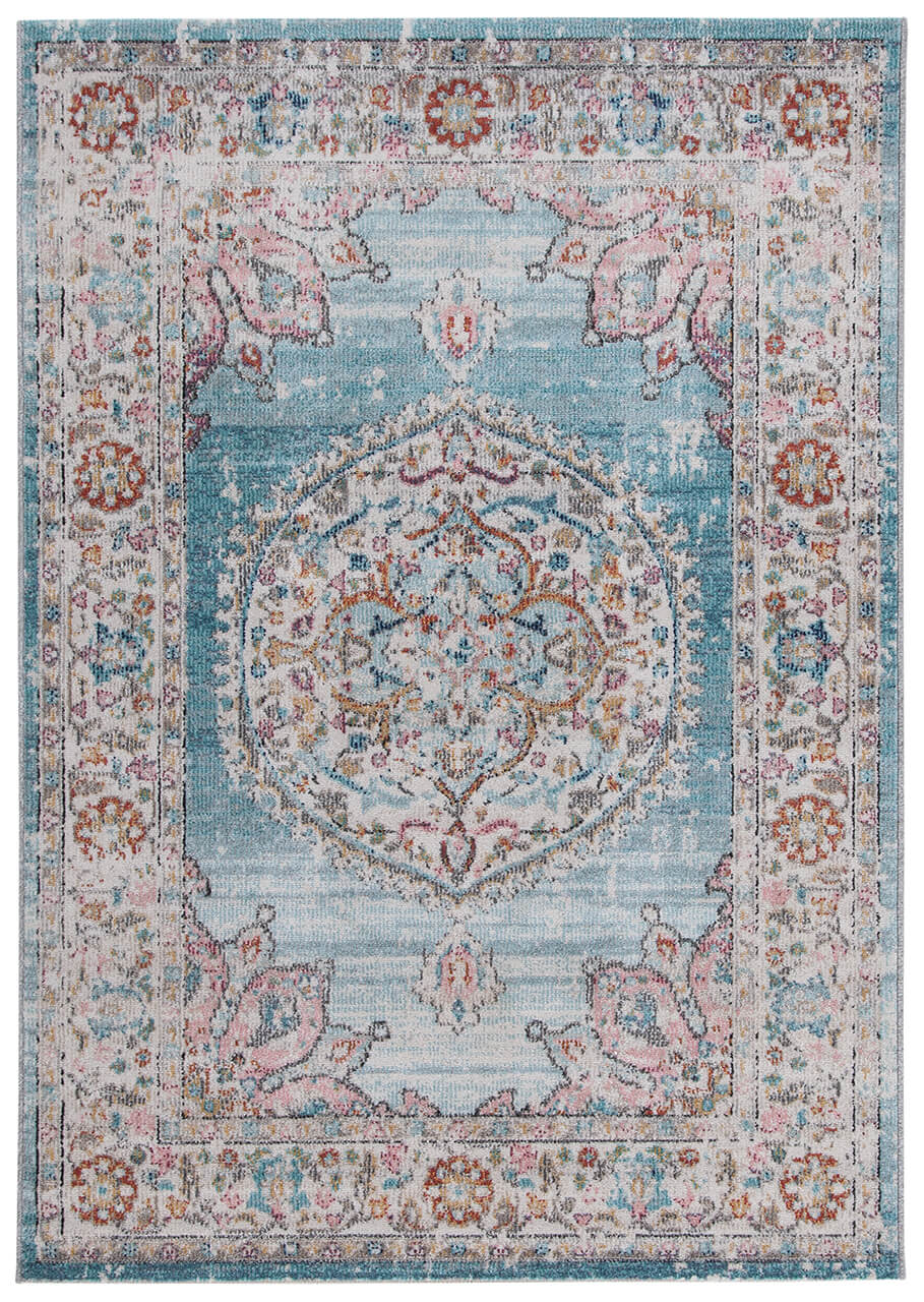 Tappeto da Esterno MAGGIO A - Indoor/Outdoor - Blu Chiaro | Ideale per Terrazze, Balconi, Patio, Verande