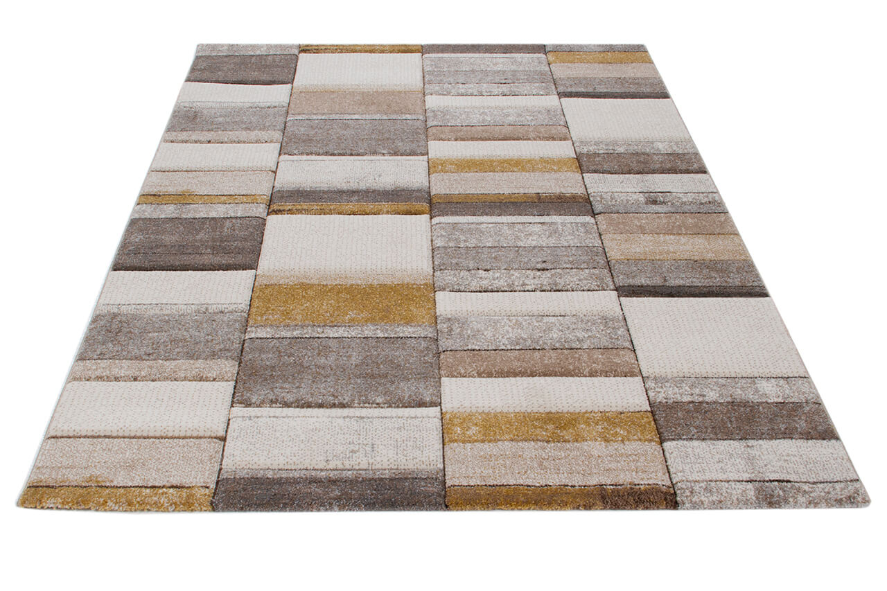 Tappeto Moderno Ray Geometrico - Grigio Beige - Antiscivolo | Ideale per Soggiorno, Camera da Letto, Sala da Pranzo - Image 3