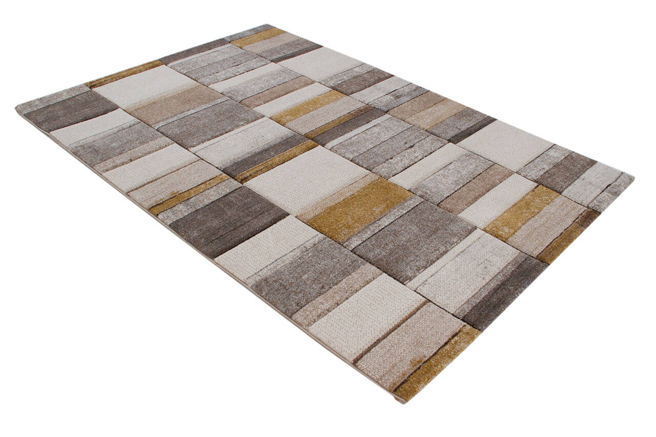 Tappeto Moderno Ray Geometrico - Grigio Beige - Antiscivolo | Ideale per Soggiorno, Camera da Letto, Sala da Pranzo - Image 4
