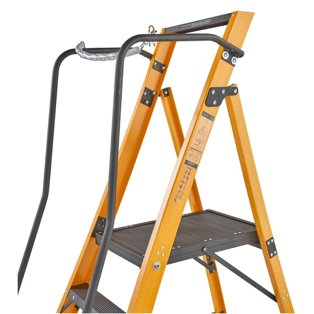 Werner 6 Tread Megastep Ladder with Handrails - EN 131 - Image 5