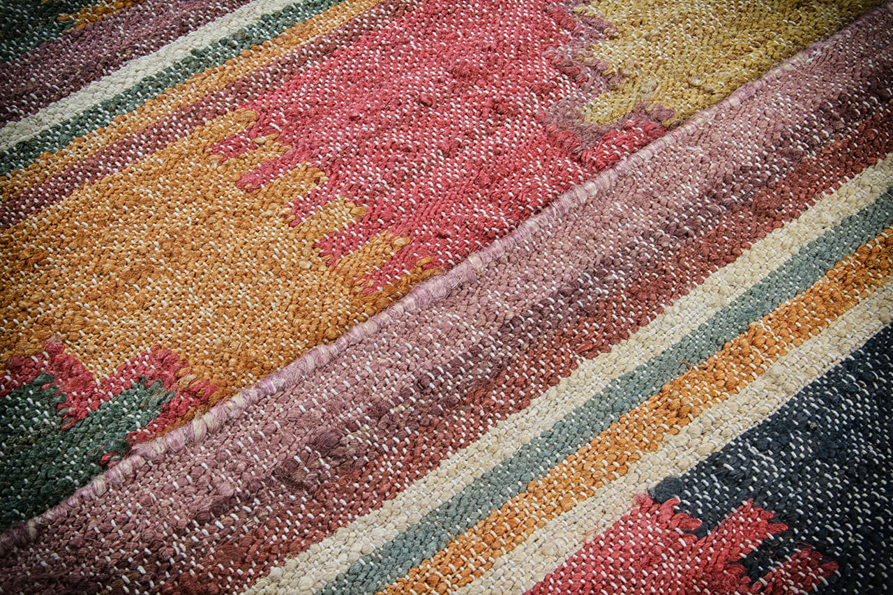 Tappeto Kilim in Juta e Cotone - Stile Etnico Tradizionale - Kilim Nirvana - Fatto a Mano - Materiali Sostenibile - Image 6