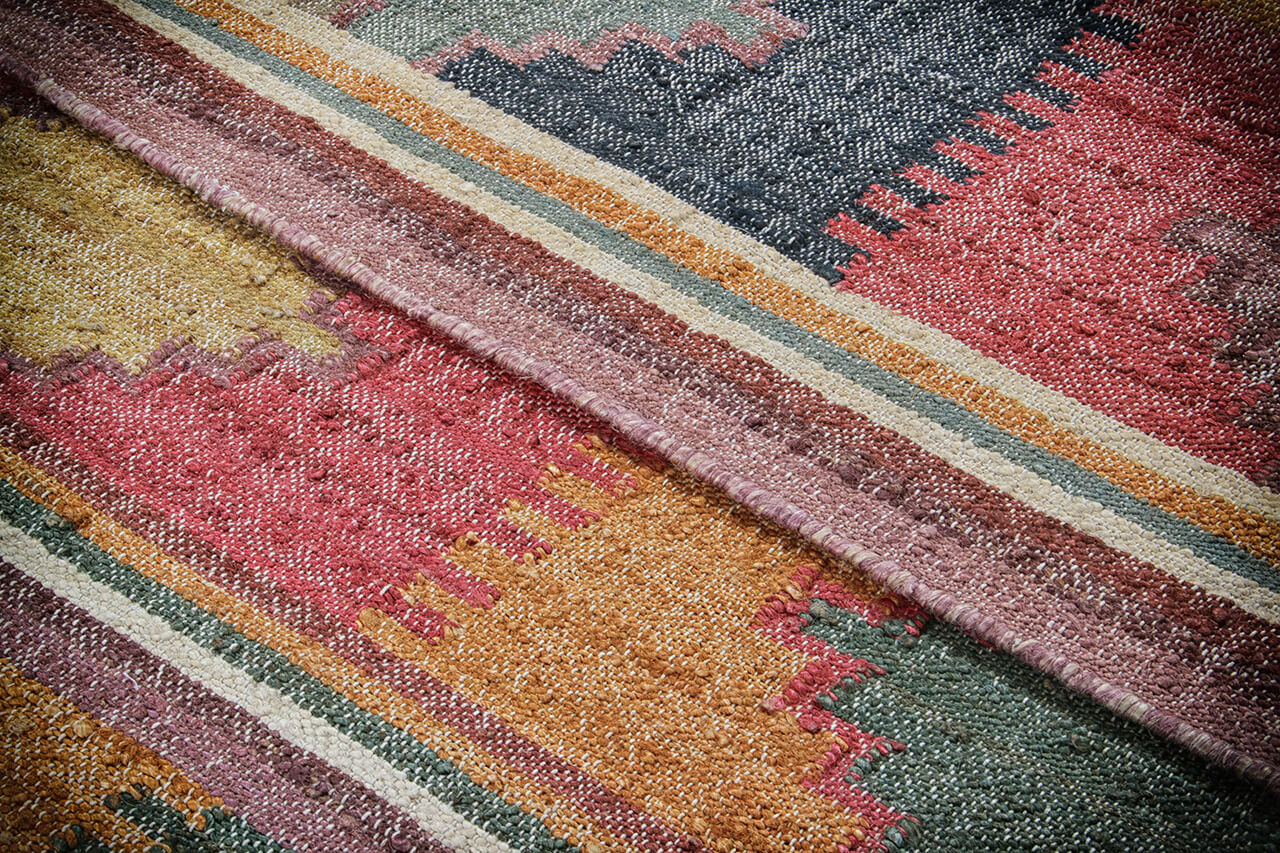Tappeto Kilim in Juta e Cotone - Stile Etnico Tradizionale - Kilim Nirvana - Fatto a Mano - Materiali Sostenibile - Image 7