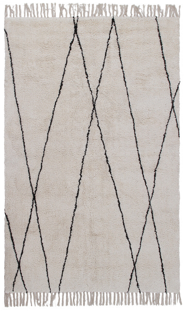 Tappeto berbero Cotton Berber DES.6 in cotone naturale - Lavabile in Lavatrice