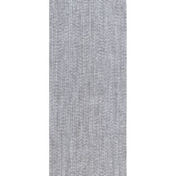 Tappeto Ovale da Esterno - SOLID - Indoor/Outdoor - Grigio - 200x60cm | Ideale per Terrazze, Balconi, Patio, Verande