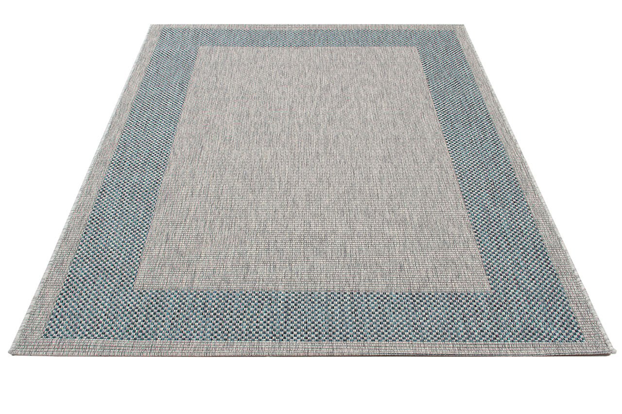 Tappeto da Esterno - FRAME GREY BLUE - Indoor/Outdoor - Grigio Blu | Ideale per Terrazze, Balconi, Patio, Verande - Image 2