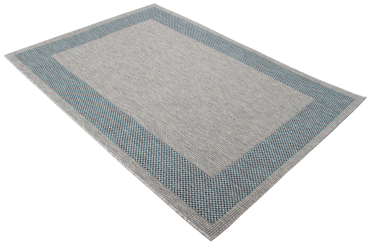 Tappeto da Esterno - FRAME GREY BLUE - Indoor/Outdoor - Grigio Blu | Ideale per Terrazze, Balconi, Patio, Verande - Image 4