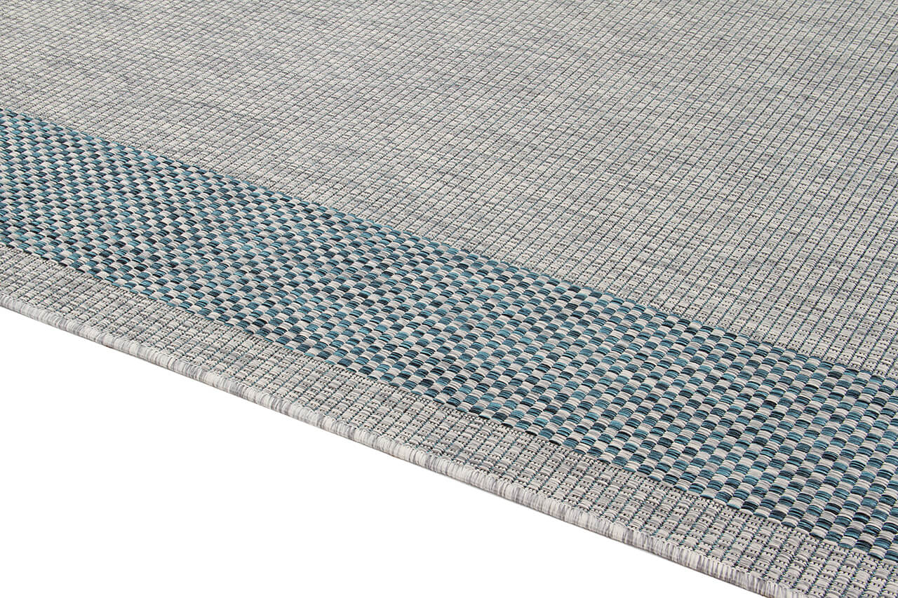 Tappeto da Esterno - FRAME GREY BLUE - Indoor/Outdoor - Grigio Blu | Ideale per Terrazze, Balconi, Patio, Verande - Image 6