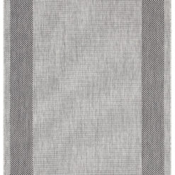 Tappeto da Esterno - FRAME GREY BLACK - Indoor/Outdoor - Grigio Nero | Ideale per Terrazze, Balconi, Patio, Verande