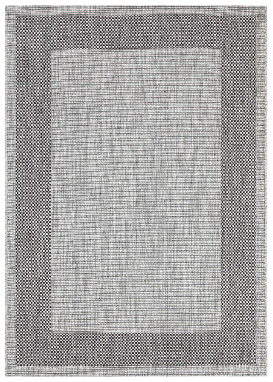 Tappeto da Esterno - FRAME GREY BLACK - Indoor/Outdoor - Grigio Nero | Ideale per Terrazze, Balconi, Patio, Verande