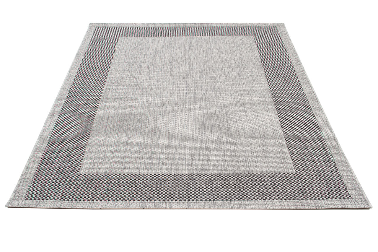 Tappeto da Esterno - FRAME GREY BLACK - Indoor/Outdoor - Grigio Nero | Ideale per Terrazze, Balconi, Patio, Verande - Image 2