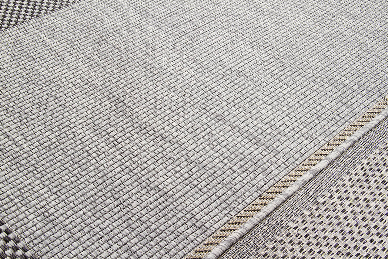 Tappeto da Esterno - FRAME GREY BLACK - Indoor/Outdoor - Grigio Nero | Ideale per Terrazze, Balconi, Patio, Verande - Image 8
