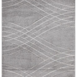 Tappeto Moderno Carve - Antiscivolo - Grigio - Ideale per Soggiorno, Camera da Letto, Sala da Pranzo