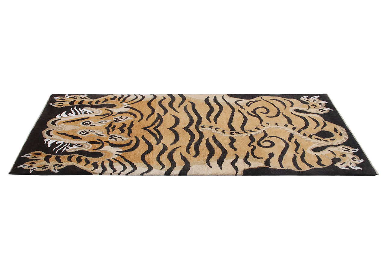 Tappeto Tigre Afghan in Pura Lana - Annodato a mano - 200x100cm - Image 6