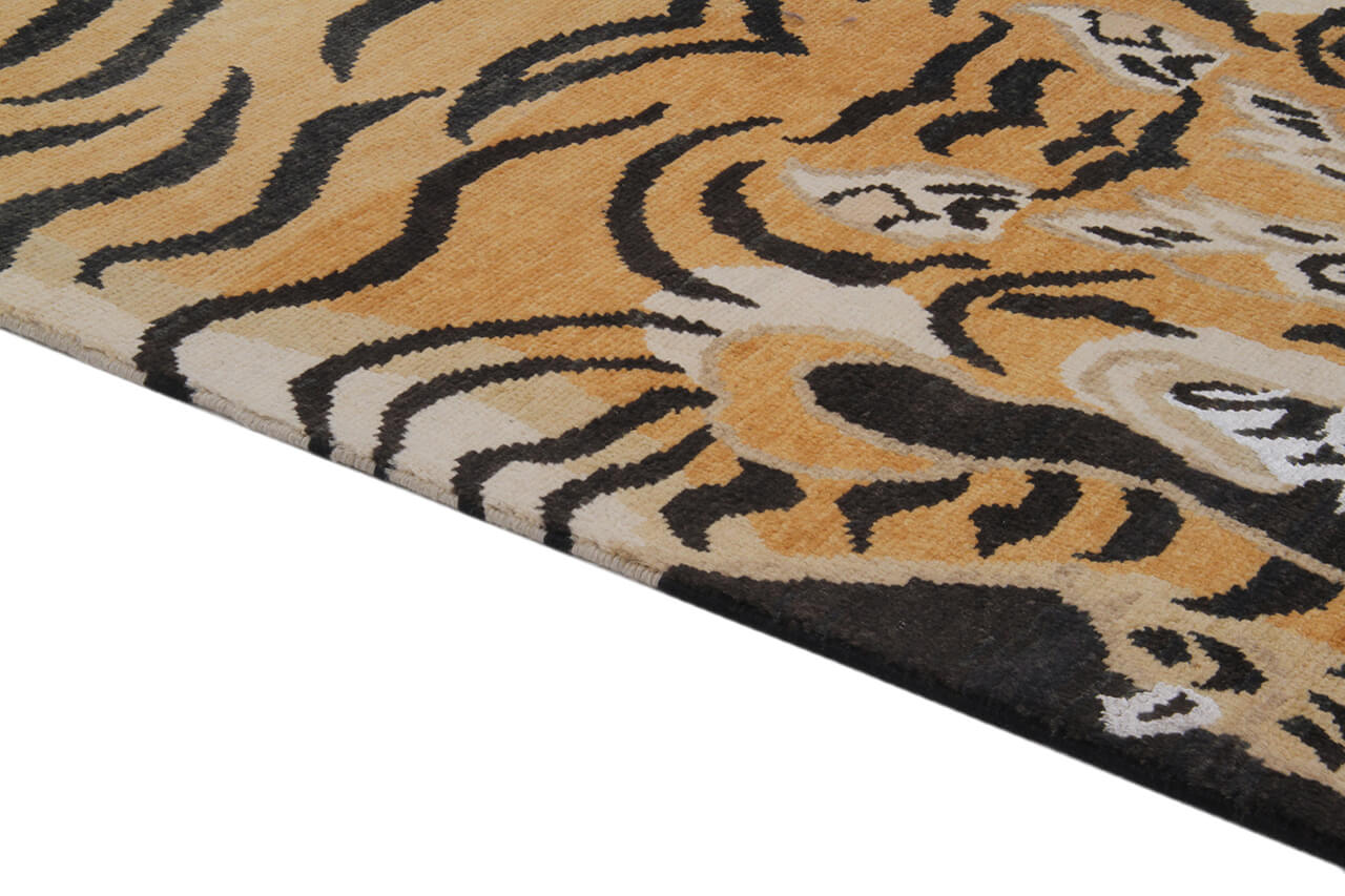 Tappeto Tigre Afghan in Pura Lana - Annodato a mano - 200x100cm - Image 7