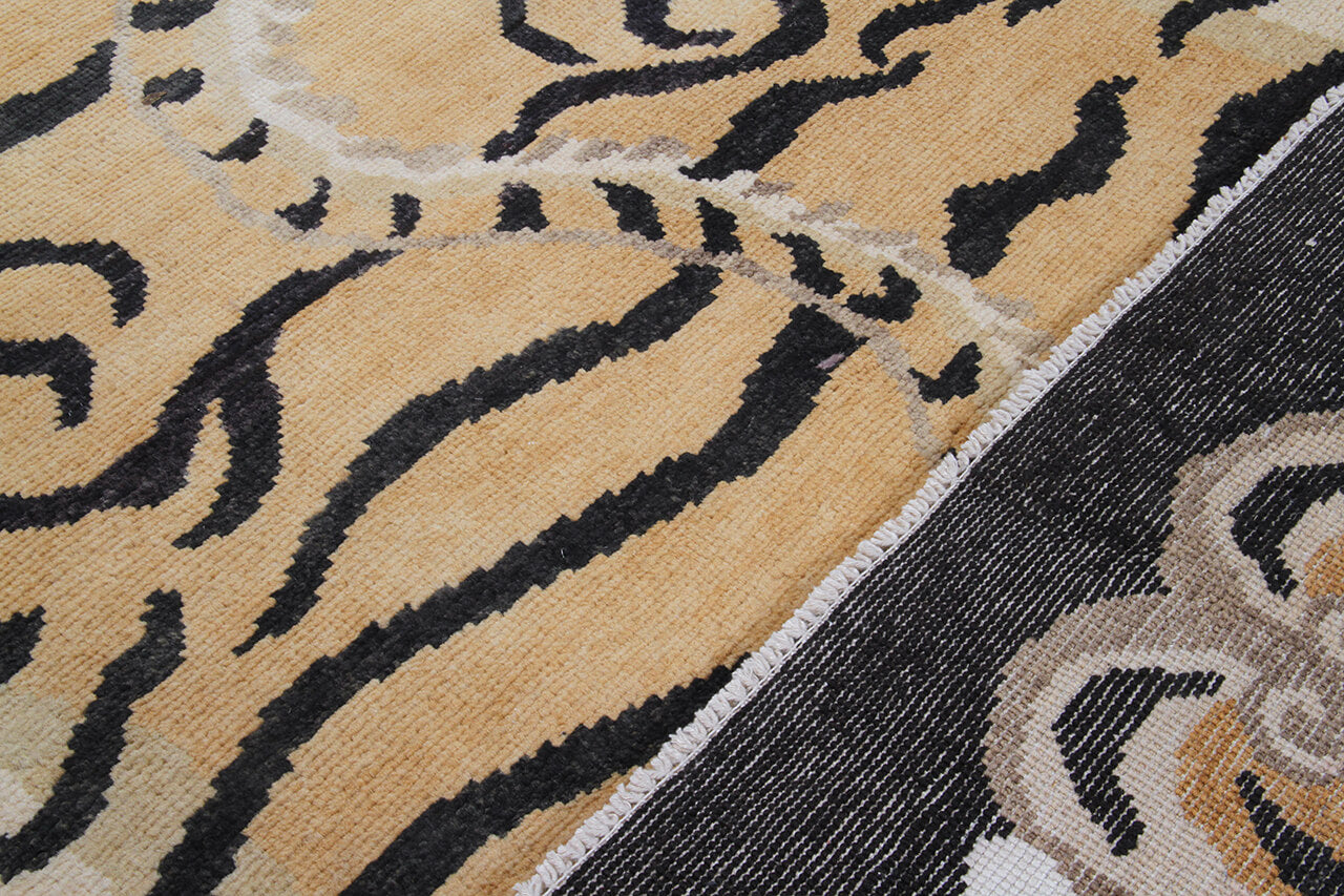 Tappeto Tigre Afghan in Pura Lana - Annodato a mano - 200x100cm - Image 9