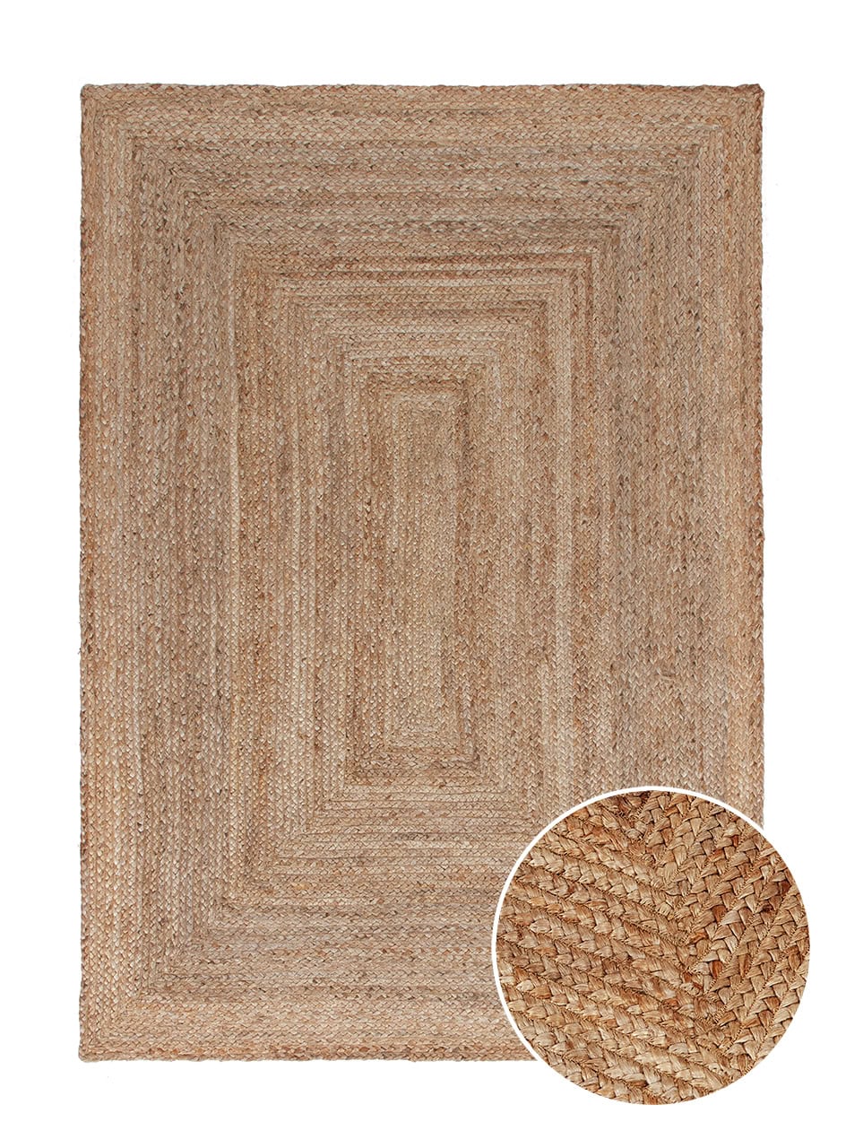 Tappeto Juta Frame - Tessuto a mano in Iuta naturale