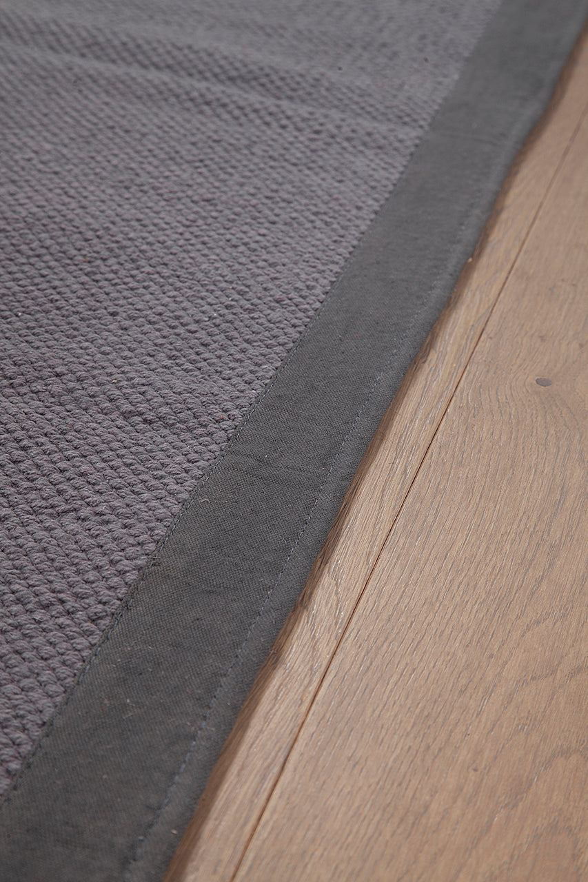 Tappeto cucina cotone lavabile Unito Dark Grey - bordo tinta unita - Image 3