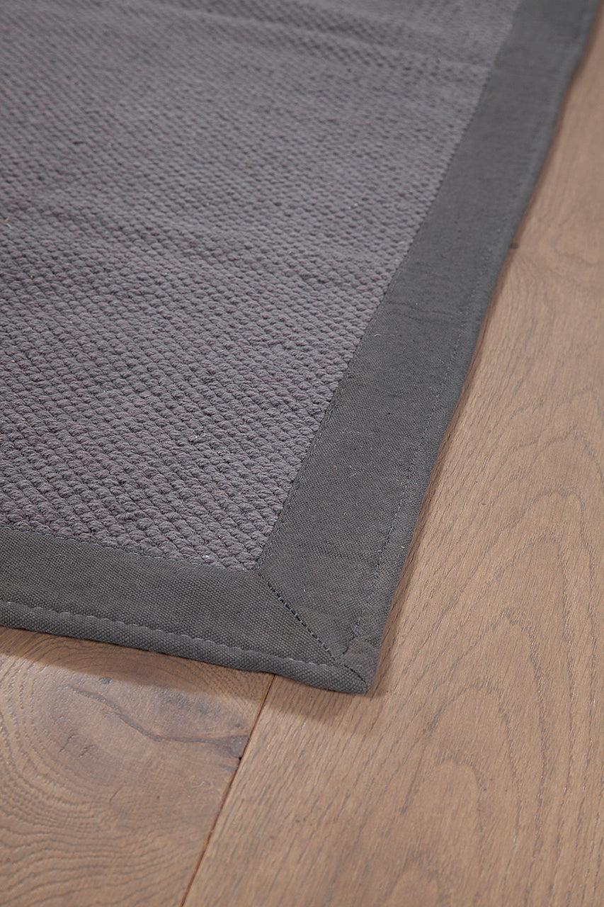 Tappeto cucina cotone lavabile Unito Dark Grey - bordo tinta unita - Image 4
