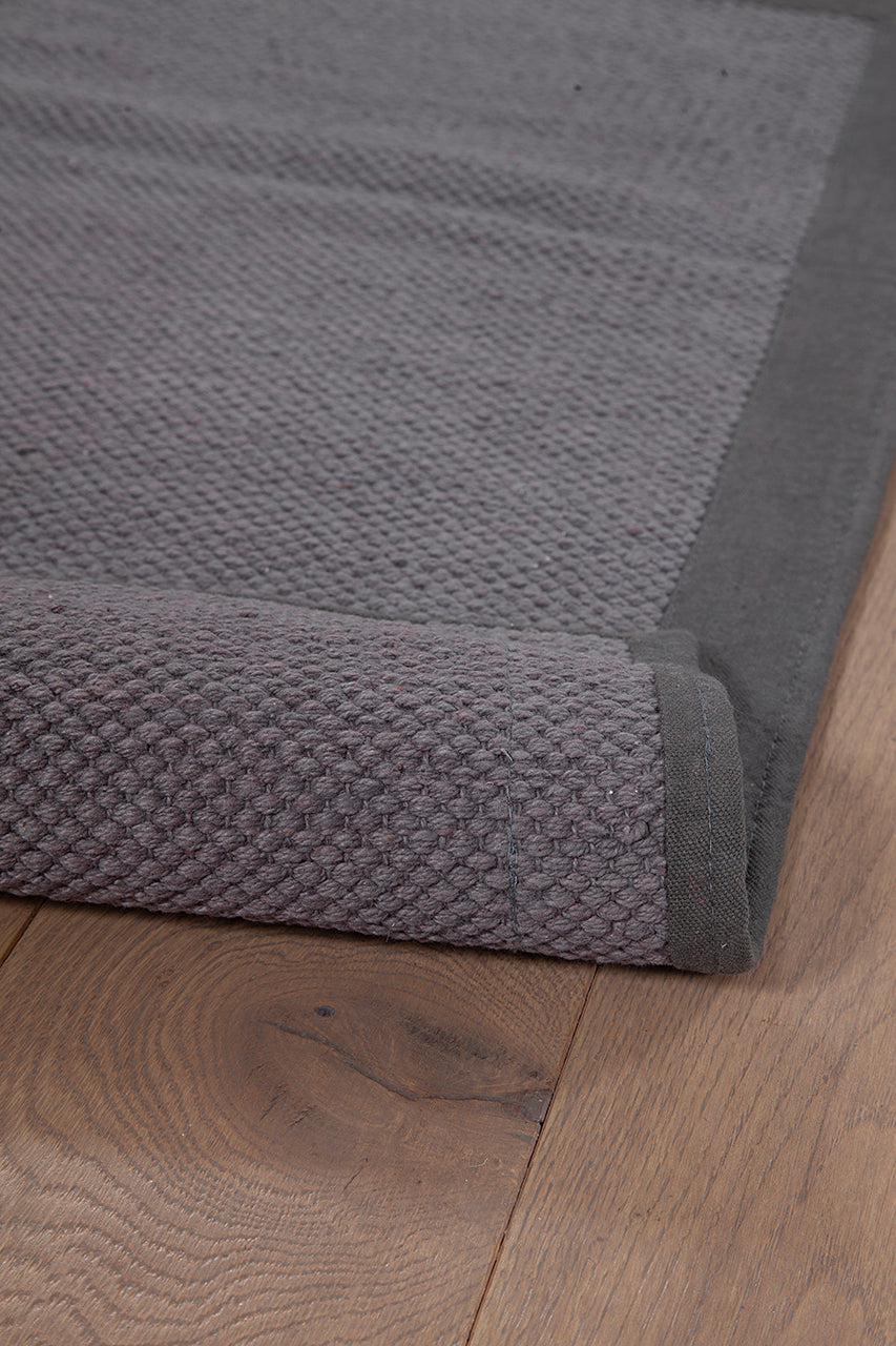 Tappeto cucina cotone lavabile Unito Dark Grey - bordo tinta unita - Image 5