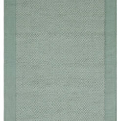 Tappeto cucina cotone lavabile Unito Green - bordo tinta unita