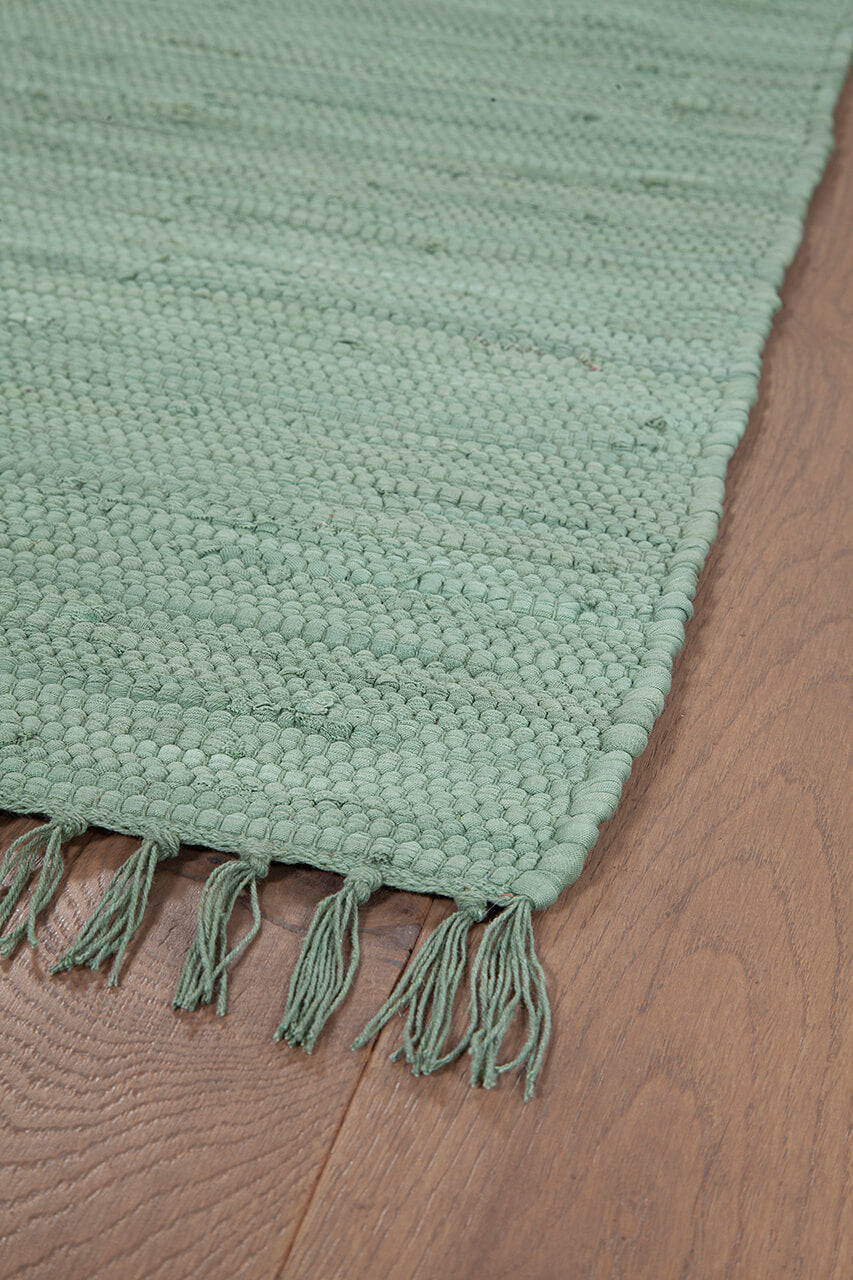 Tappeto Abano Verde in Cotone - Lavabile in Lavatrice - Ideale per Bagno o Cucina - Image 4