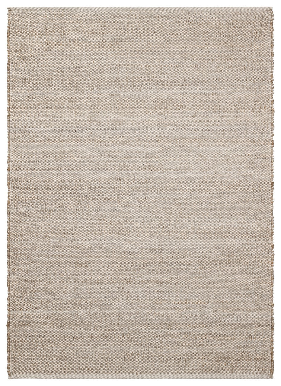 Tappeto Premium DUO WHITE in Iuta e Cotone - Realizzato a mano