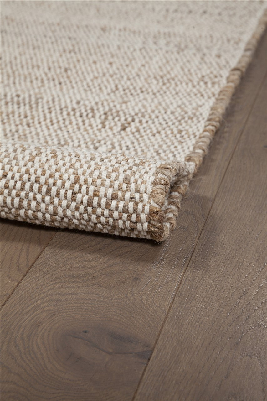 Tappeto Premium DUO WHITE in Iuta e Cotone - Realizzato a mano - Image 8
