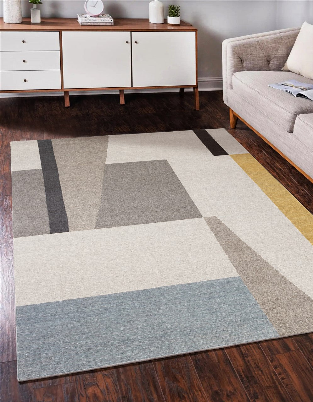 Tappeto Kilim Moderno Walter Multicolore – Lana 100%, Design Geometrico - Image 8