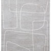 Tappeto Contemporaneo Atelier B Grigio Bianco - Design Moderno Geometrico - Antiscivolo - Ideale per Soggiorno e Camera da Letto