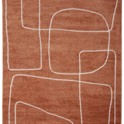 Tappeto Contemporaneo Atelier B Rust - Design Moderno Geometrico - Antiscivolo - Ideale per Soggiorno e Camera da Letto