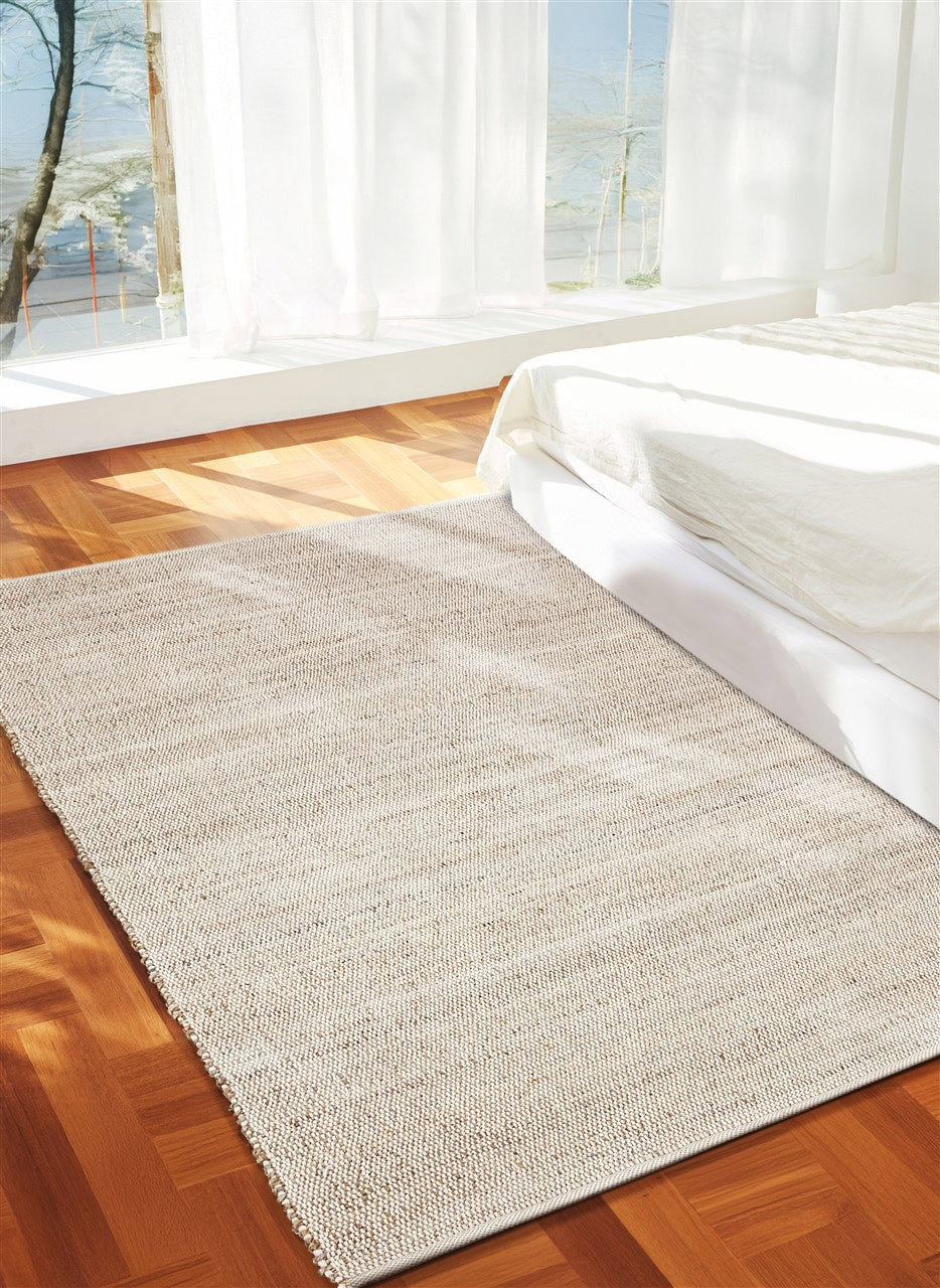 Tappeto Premium DUO WHITE in Iuta e Cotone - Realizzato a mano - Image 3