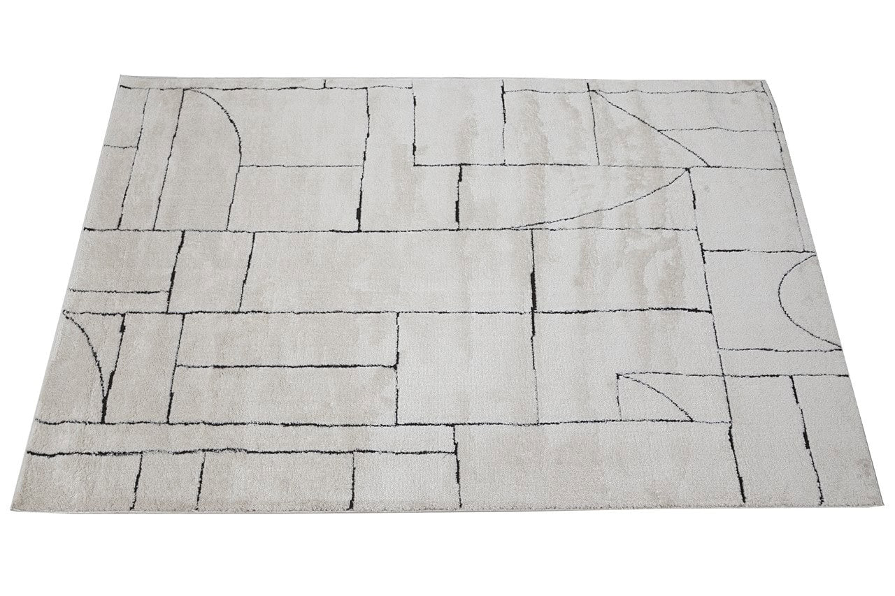 Tappeto Shaggy Tribe Soft B moderno con linee astratte - Image 4