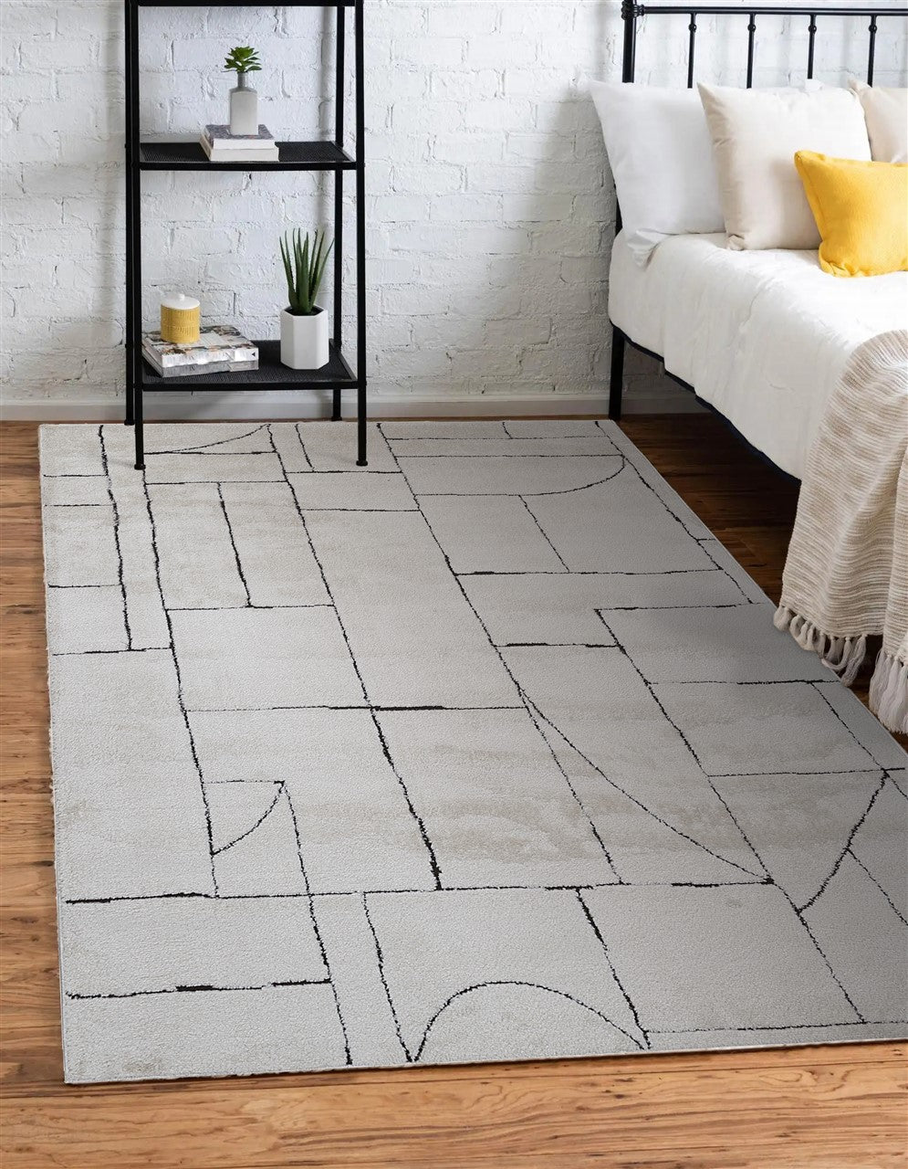 Tappeto Shaggy Tribe Soft B moderno con linee astratte - Image 9