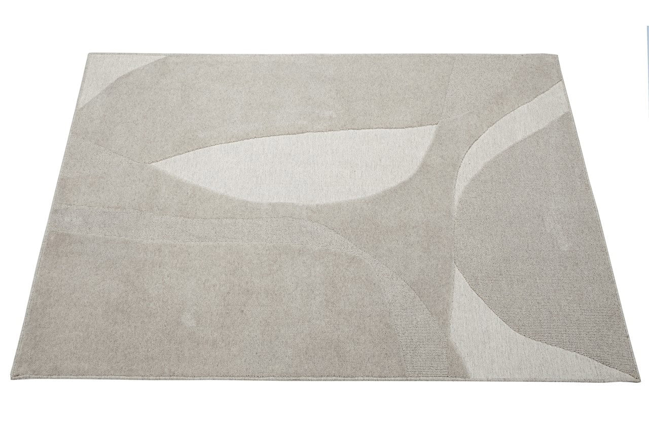 Tappeto Moderno in Lana e Cotone - Clay 9 - Beige/Grigio - Image 5