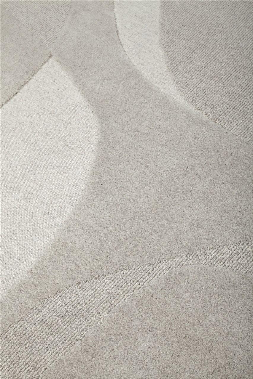 Tappeto Moderno in Lana e Cotone - Clay 9 - Beige/Grigio - Image 6