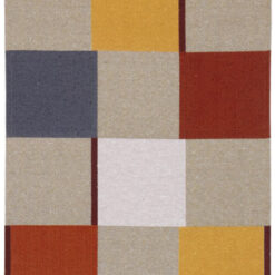 Tappeto Passatoia per la Cucina in Cotone Jaques 1 Giallo-Rosso | Design Moderno, Antiscivolo e Resistente