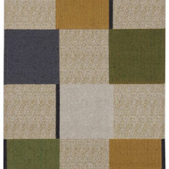 Tappeto Passatoia per la Cucina in Cotone Jaques Verde-Blu | Design Moderno, Antiscivolo e Resistente