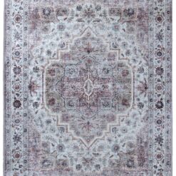 Tappeto Lavabile Stile Orientale Vintage - Design Grigio
